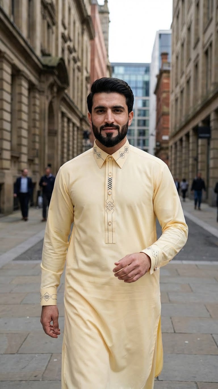 Classic Cream Shalwar Kameez
