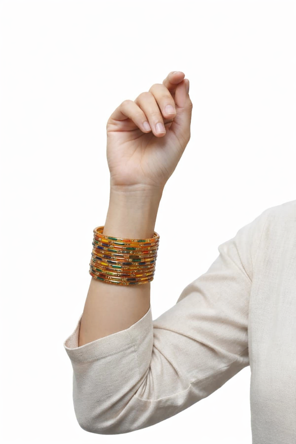 Traditional Multicolour Bangles Set دودیز رنګین بنګړي سیټ