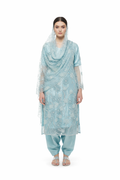 Pakistani Embroidered Salwar Kameez – Ice Blu پاکستاني ګنډل شوی شلوار کمېز – یخ آبي رنګ