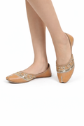 Traditional Golden Brown Shoes دودیز طلایي نسواري بوټان