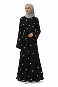 Black Embroidered Hijab تور ګنډل شوی حجاب