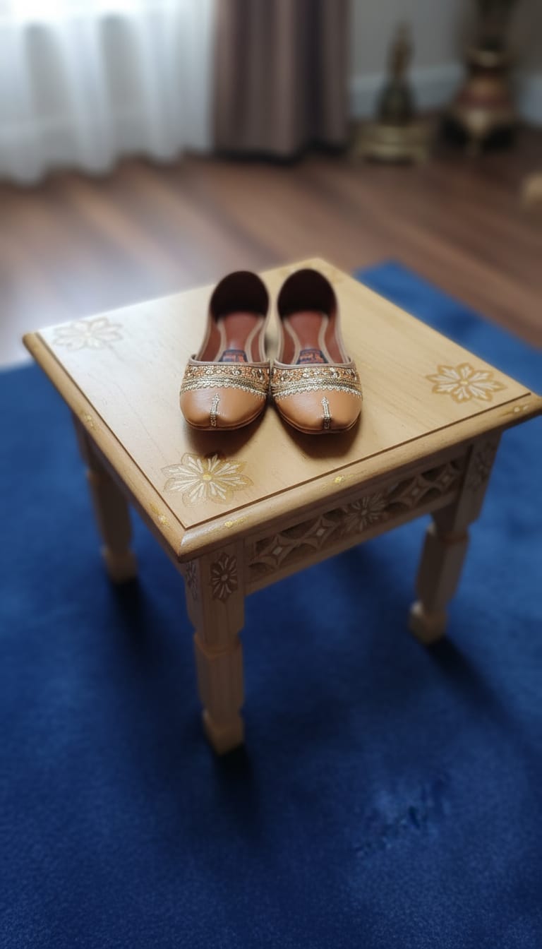 Traditional Golden Brown Shoes دودیز طلایي نسواري بوټان