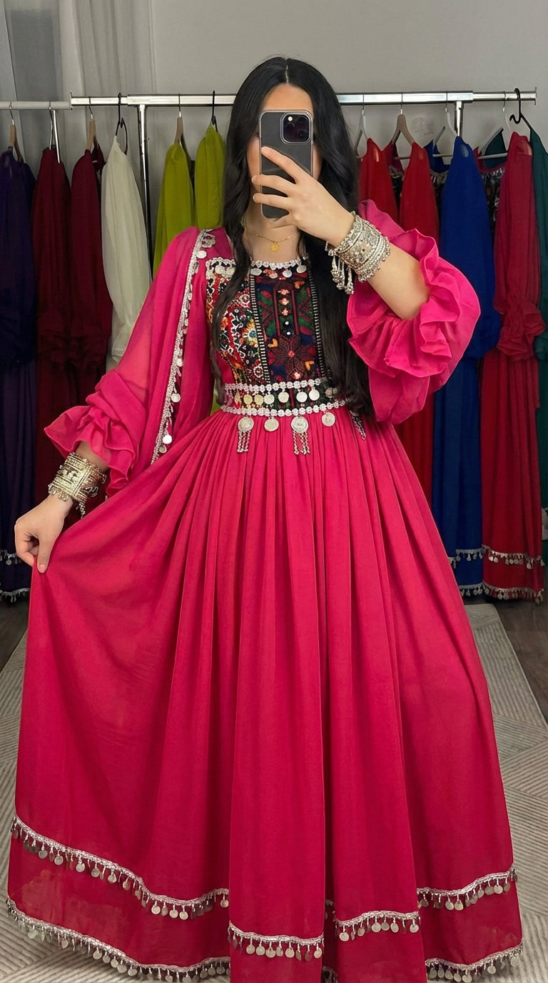 Lime Green Afghan Traditional Dress – Royal Collection